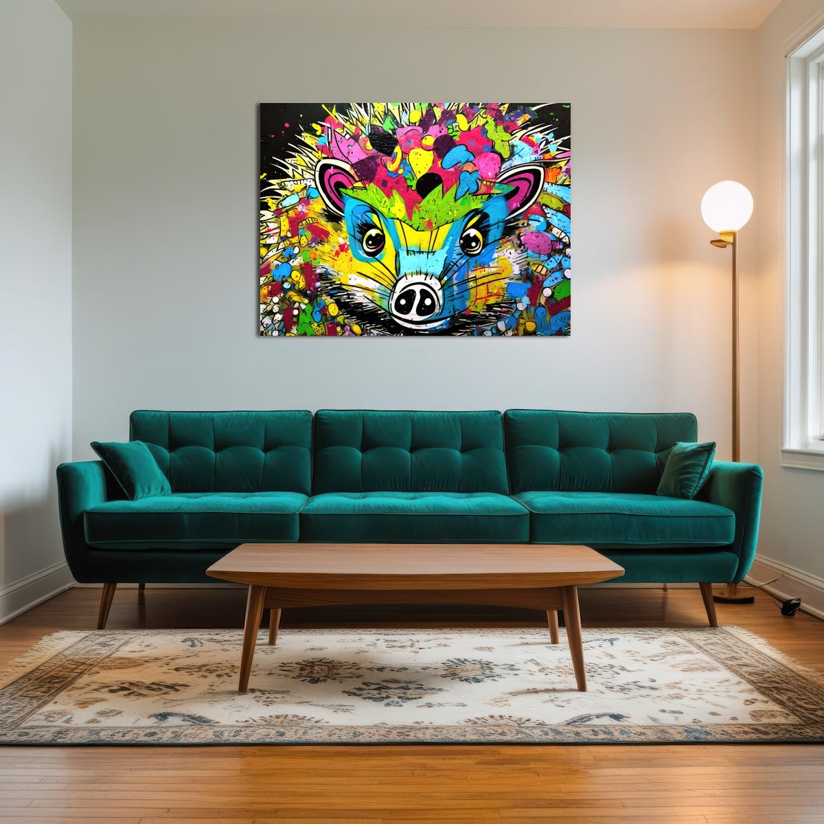 AUTO-MOCKUP ROOM | hedgehog graffiti