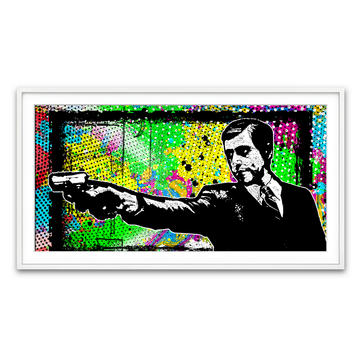 Framed Print 2x1 White