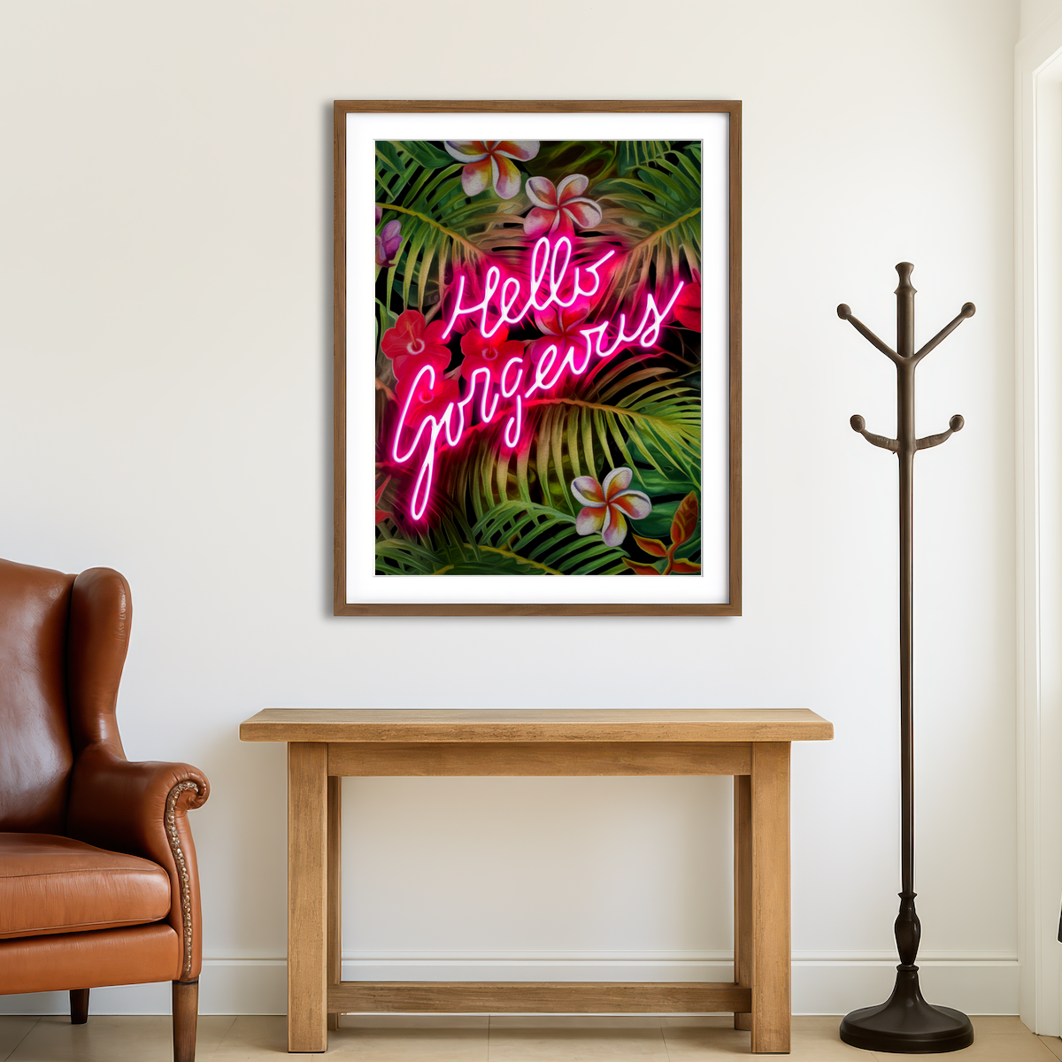 AUTO-MOCKUP ROOM | Hello Gorgeous Wall Art