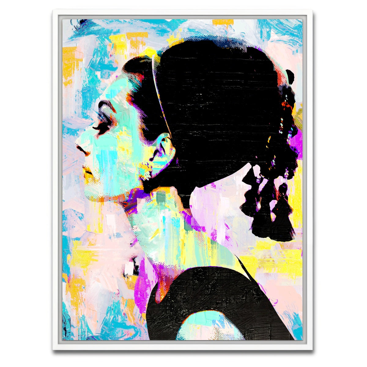 AUTO-MOCKUP WHITE | hepburn abstract | 1 Piece | White Framed Canvas | group=3x4
