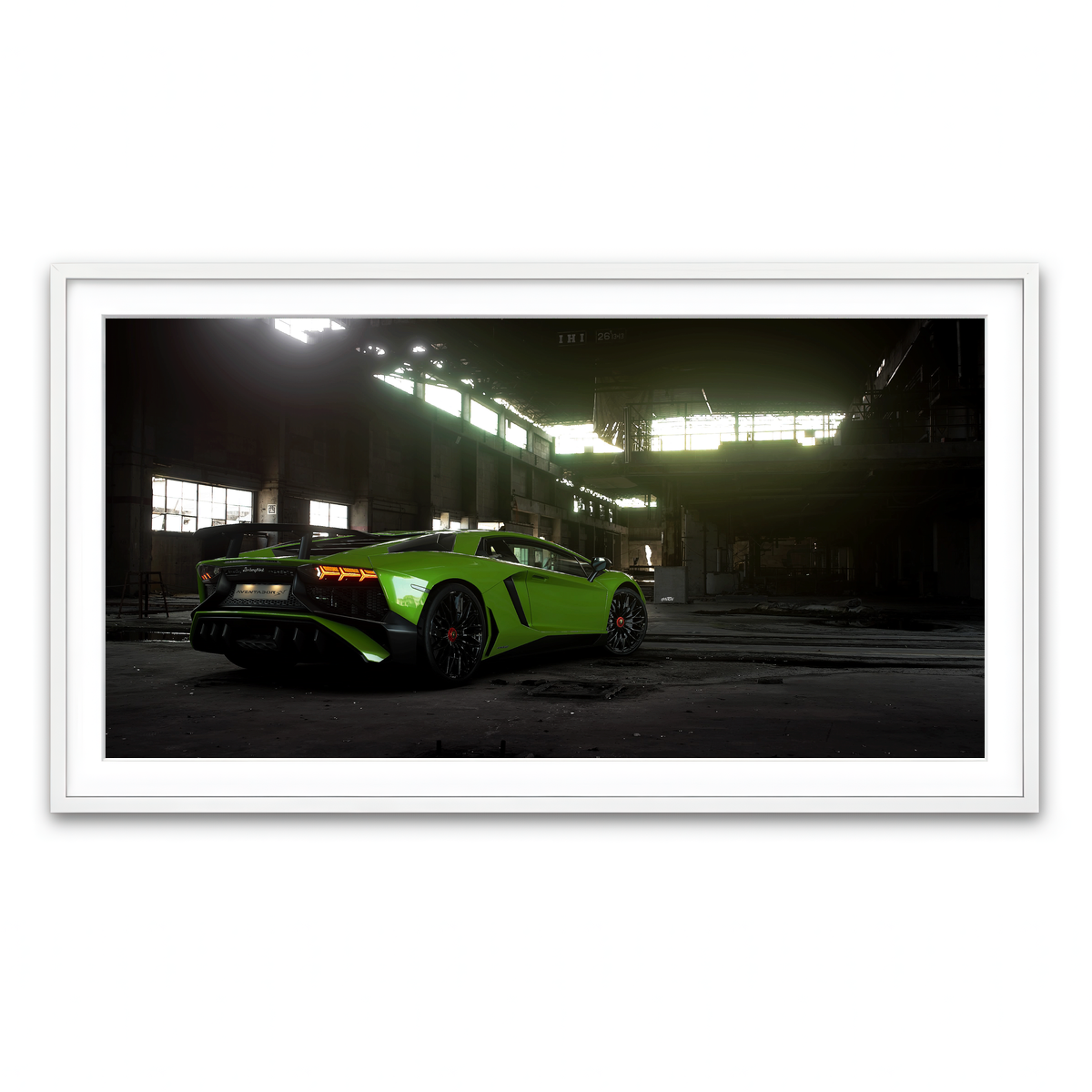 Framed Print 2x1 White