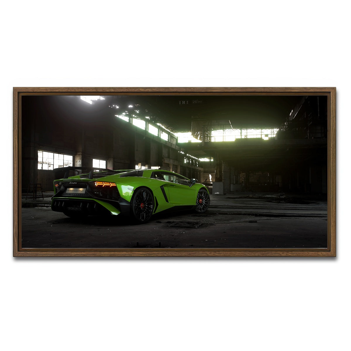 AUTO-MOCKUP WHITE | hibernation mode | 1 Piece | Walnut Framed Canvas | group=2x1