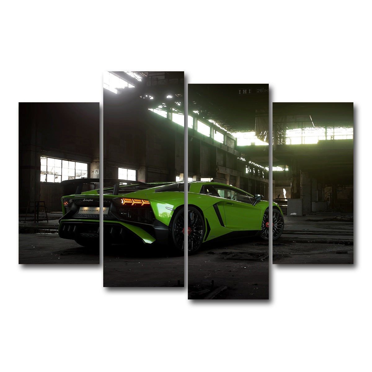 AUTO-MOCKUP WHITE | hibernation mode | 4 Piece | Gallery Wrap Canvas | group=4_short