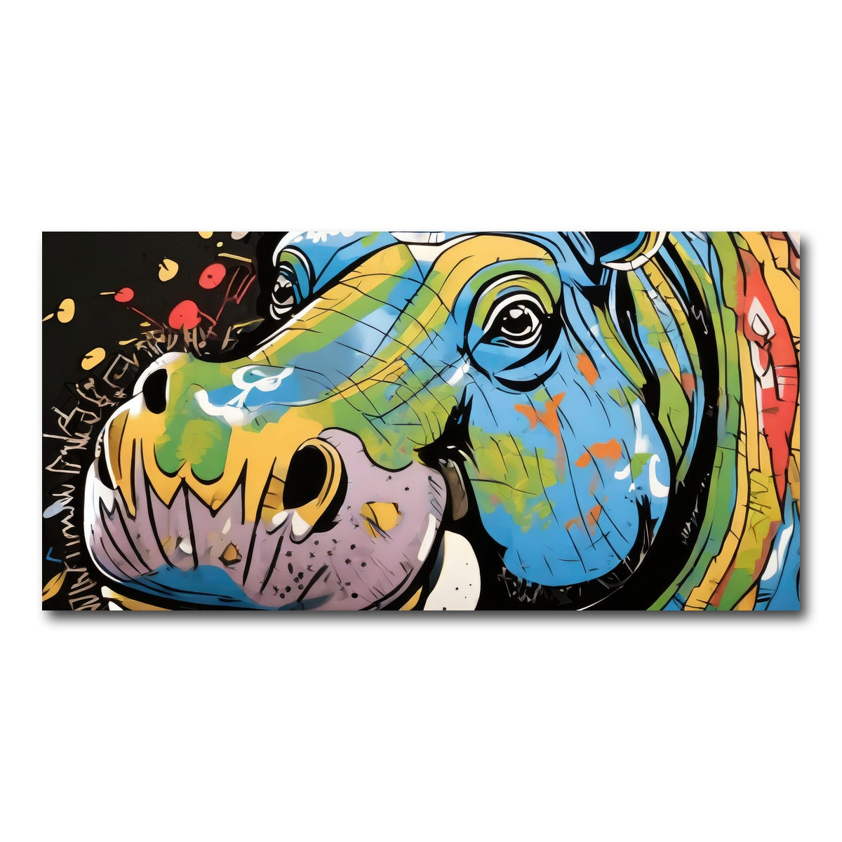 AUTO-MOCKUP WHITE | hippo graffiti | 1 Piece | Gallery Wrap Canvas | group=2x1