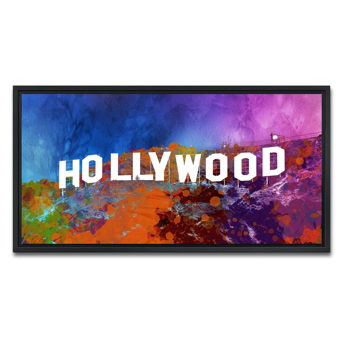 AUTO-MOCKUP WHITE | hollywood | 1 Piece | Black Framed Canvas | group=2x1