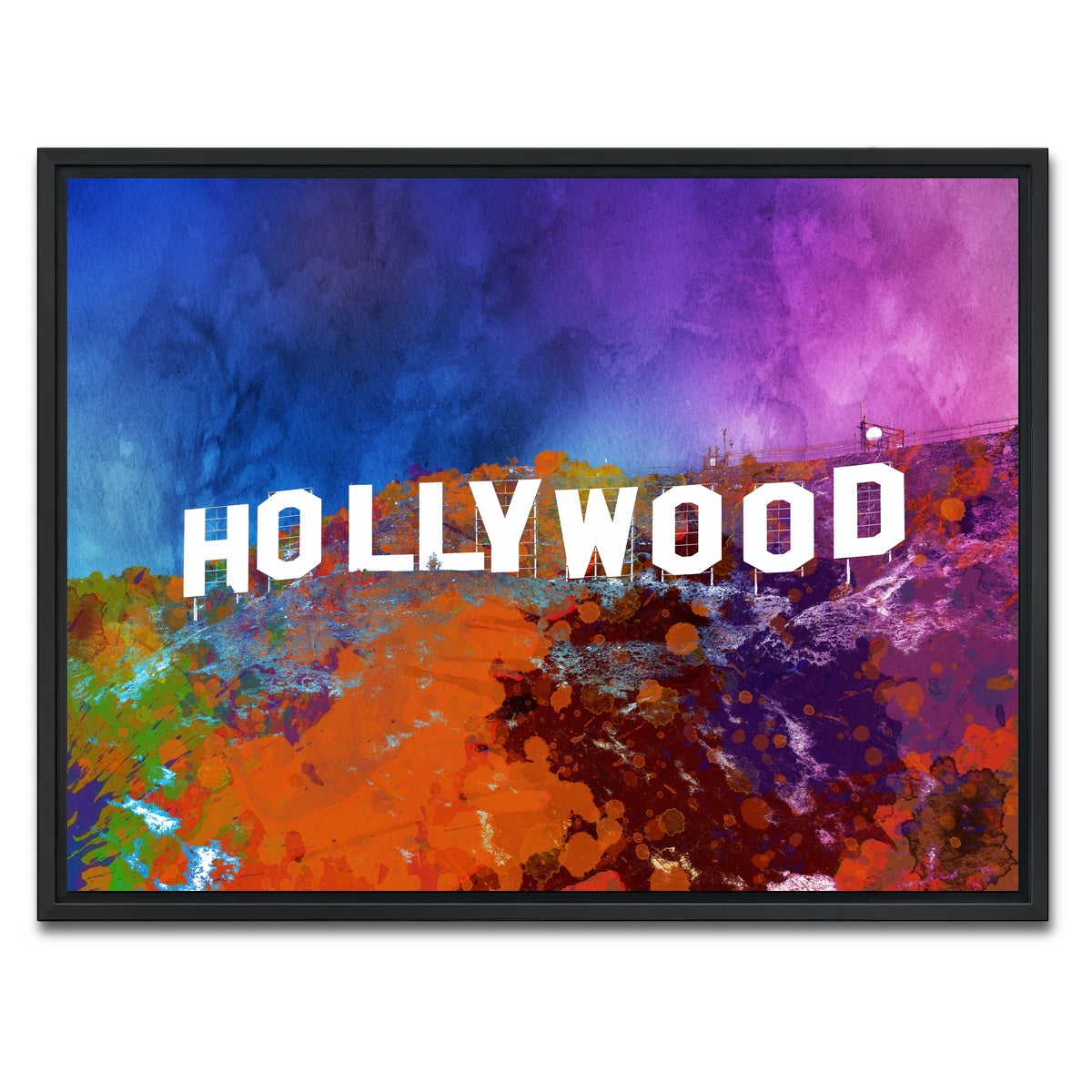 AUTO-MOCKUP WHITE | hollywood | 1 Piece | Black Framed Canvas | group=4x3