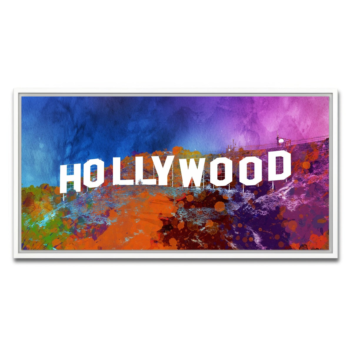AUTO-MOCKUP WHITE | hollywood | 1 Piece | White Framed Canvas | group=2x1