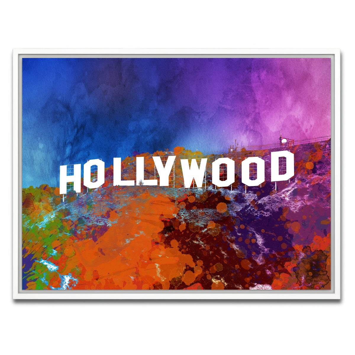 AUTO-MOCKUP WHITE | hollywood | 1 Piece | White Framed Canvas | group=4x3