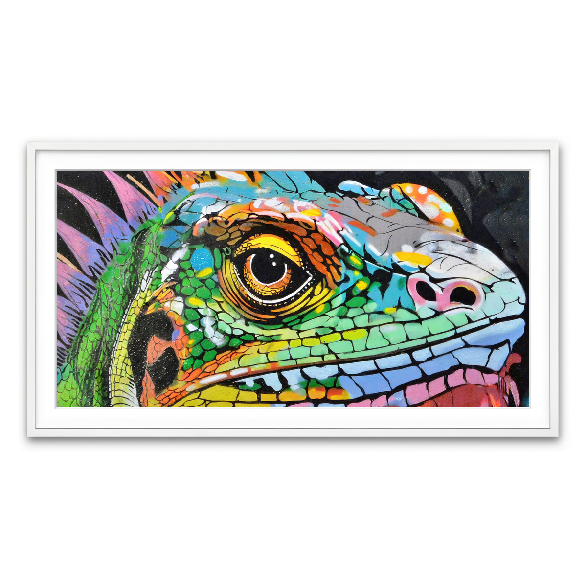 Framed Print 2x1 White