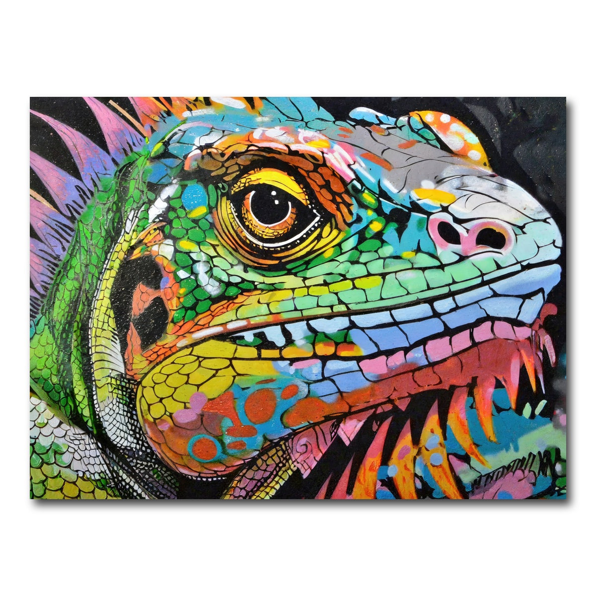 AUTO-MOCKUP WHITE | iguana graffiti | 1 Piece | Gallery Wrap Canvas | group=4x3