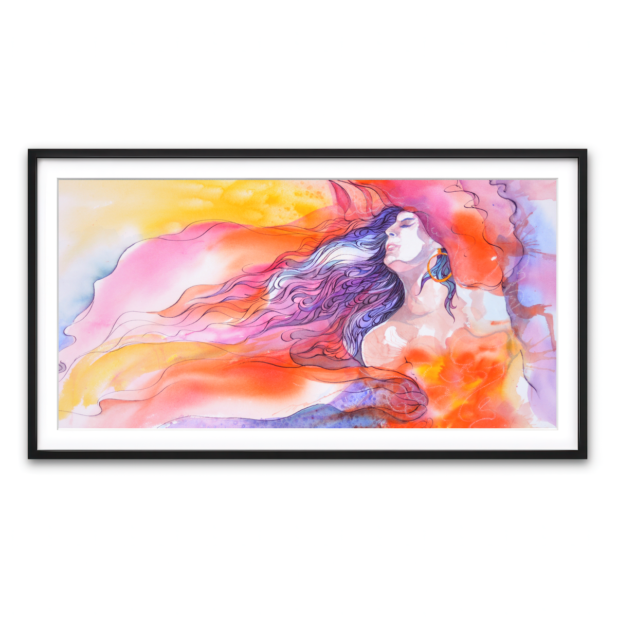 Framed Print 2x1 Black