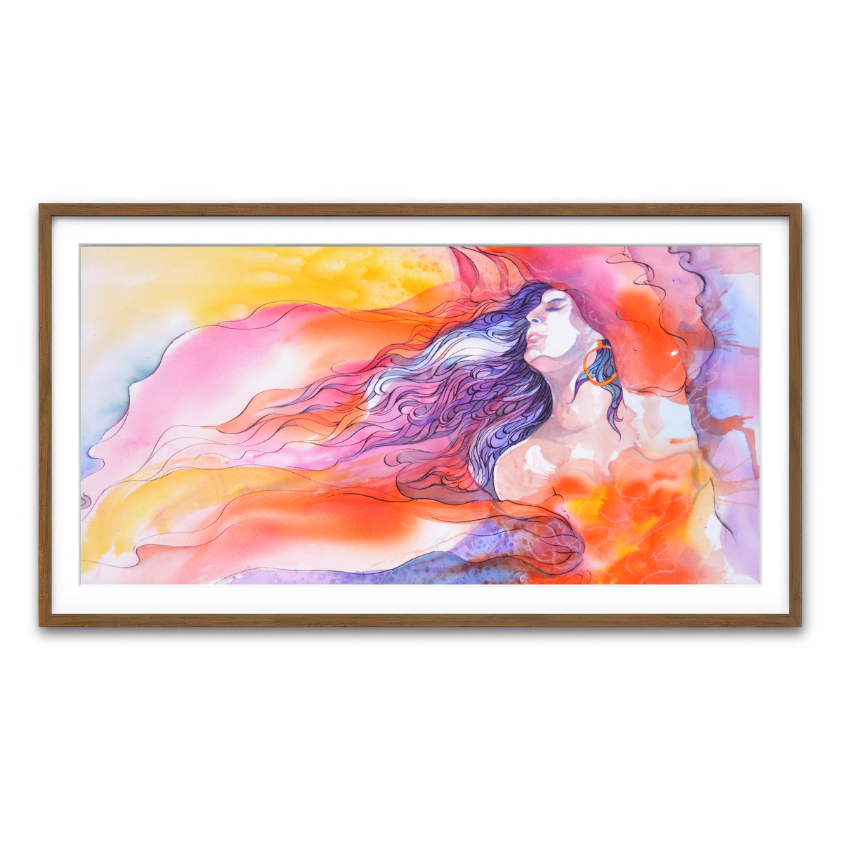 Framed Print 2x1 Walnut