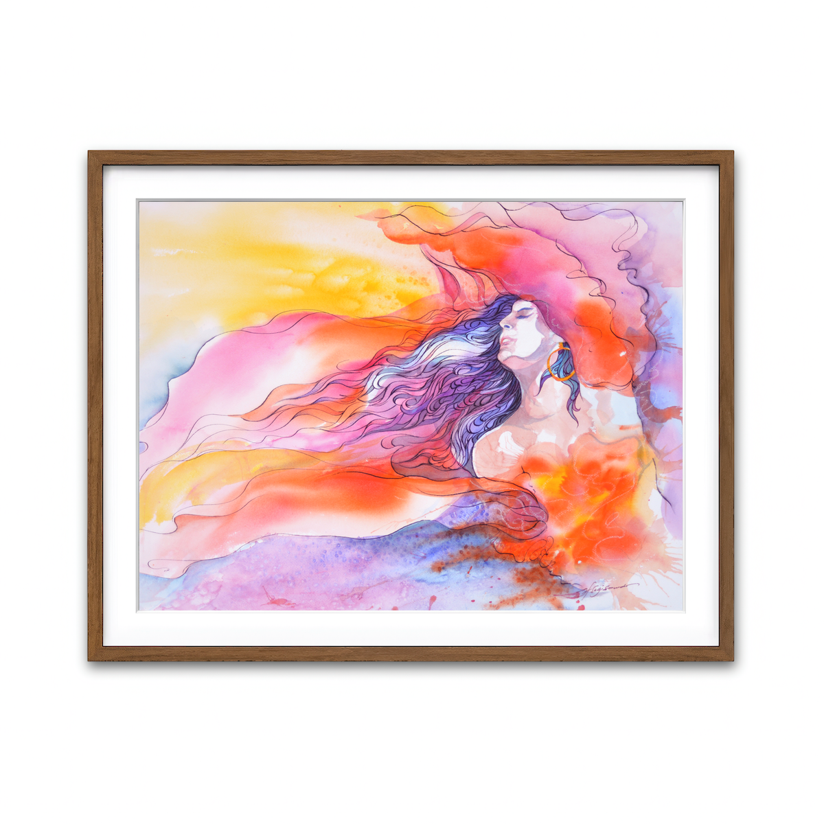 Framed Print 4x3 Walnut