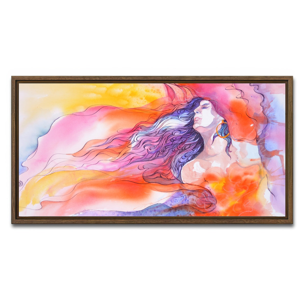 AUTO-MOCKUP WHITE | impress and inspire | 1 Piece | Walnut Framed Canvas | group=2x1