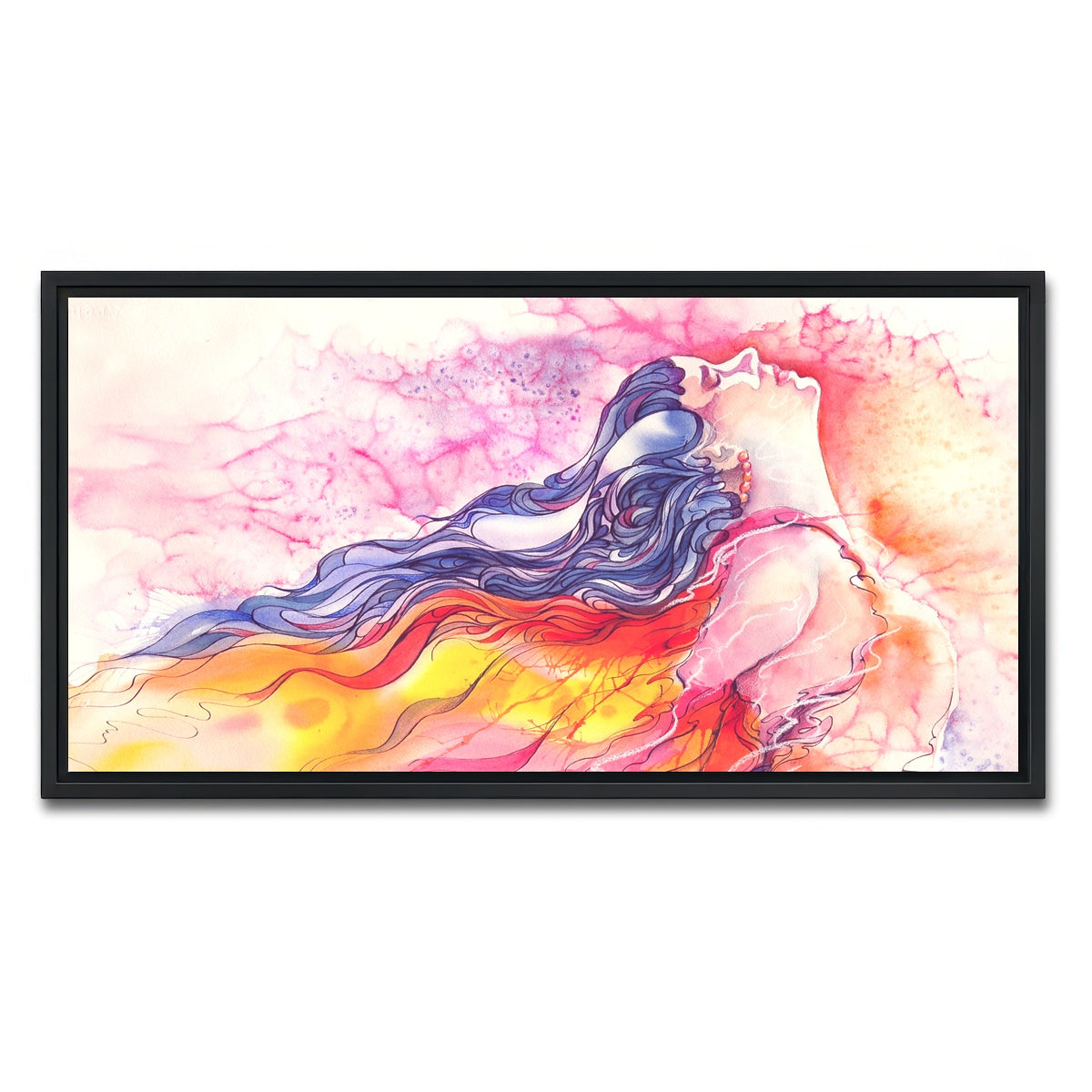 AUTO-MOCKUP WHITE | incandescence | 1 Piece | Black Framed Canvas | group=2x1