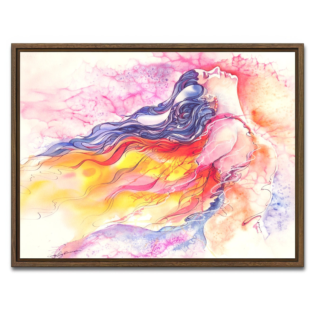 AUTO-MOCKUP WHITE | incandescence | 1 Piece | Walnut Framed Canvas | group=4x3