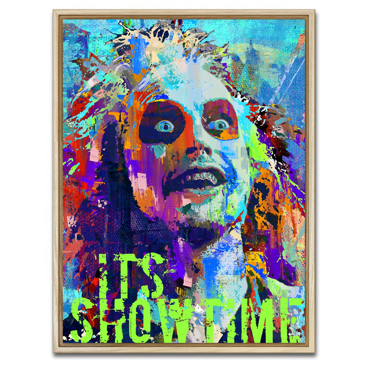 AUTO-MOCKUP WHITE | it's showtime | 1 Piece | Natural Framed Canvas | group=3x4