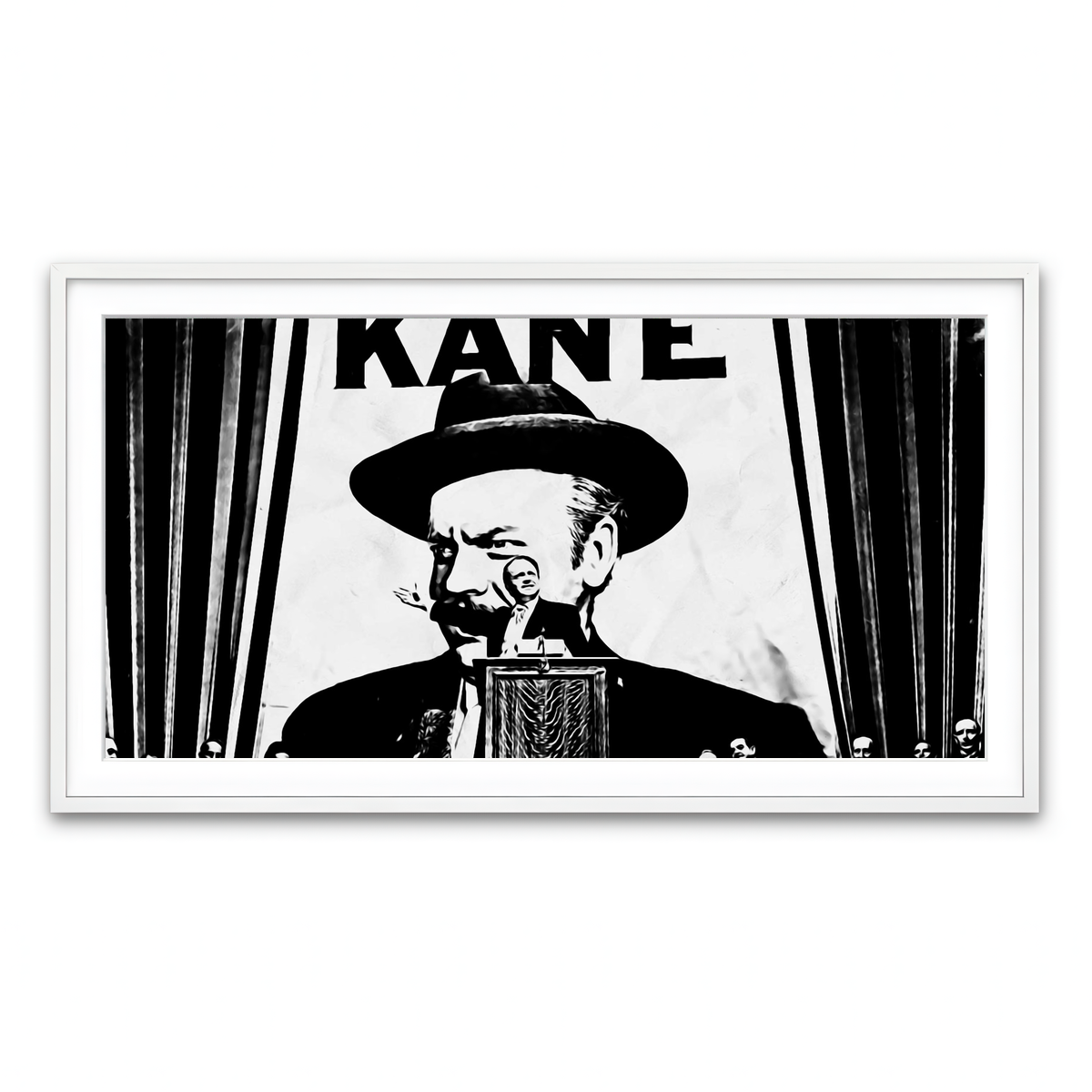 Framed Print 2x1 White