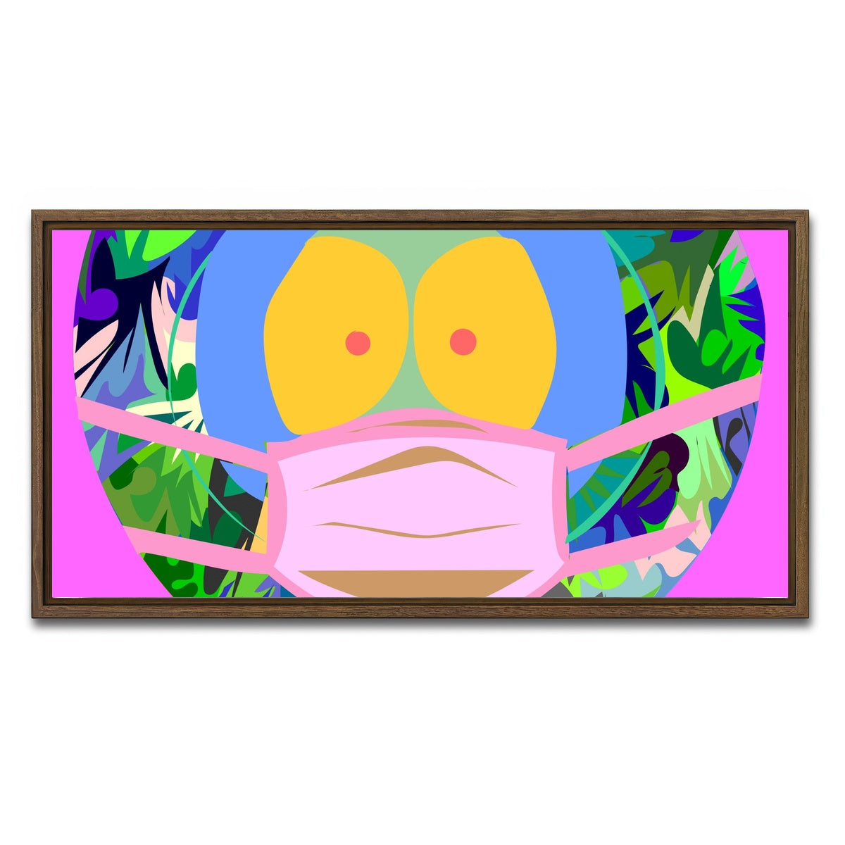 AUTO-MOCKUP WHITE | kenny | 1 Piece | Walnut Framed Canvas | group=2x1