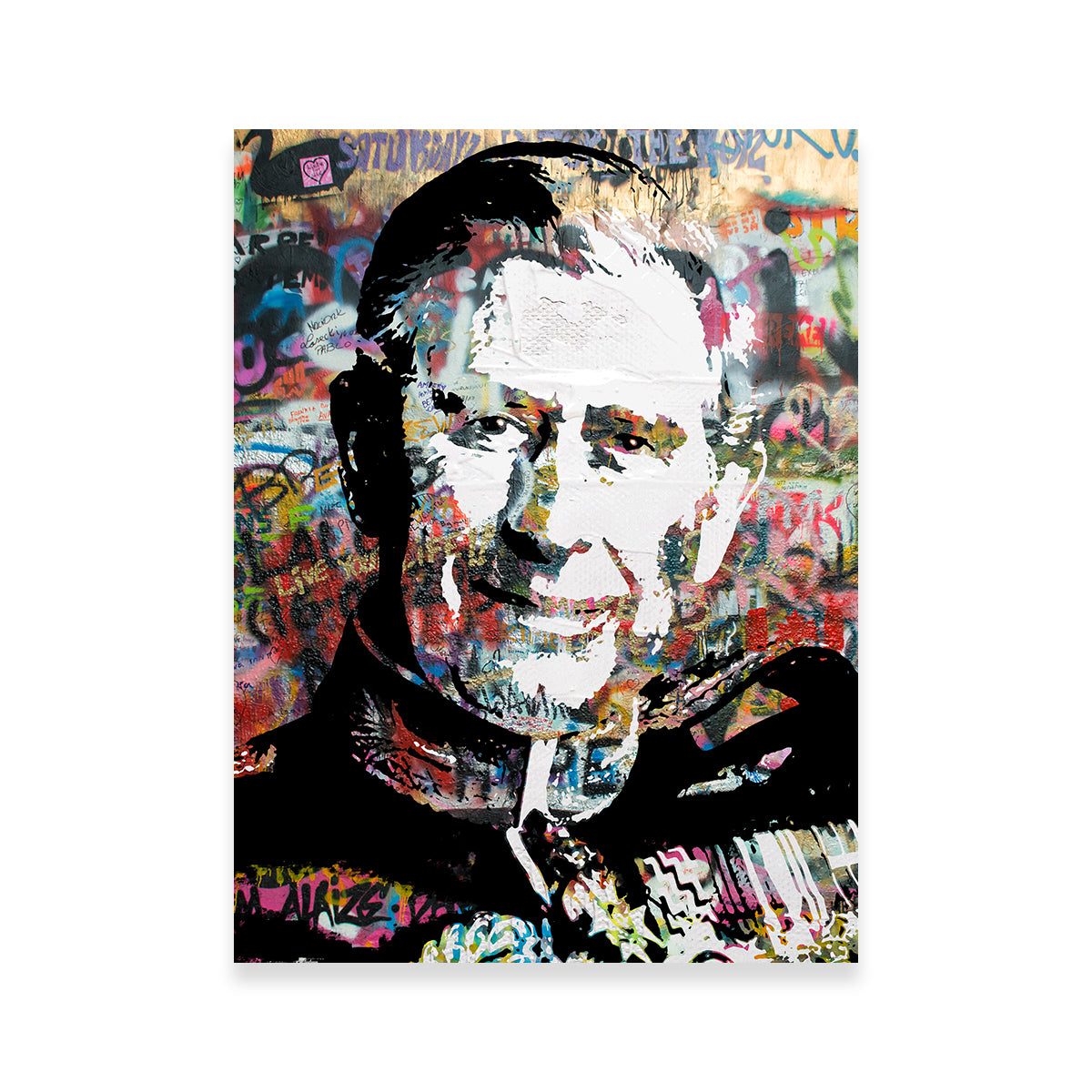 King Charles Graffiti Wall Art