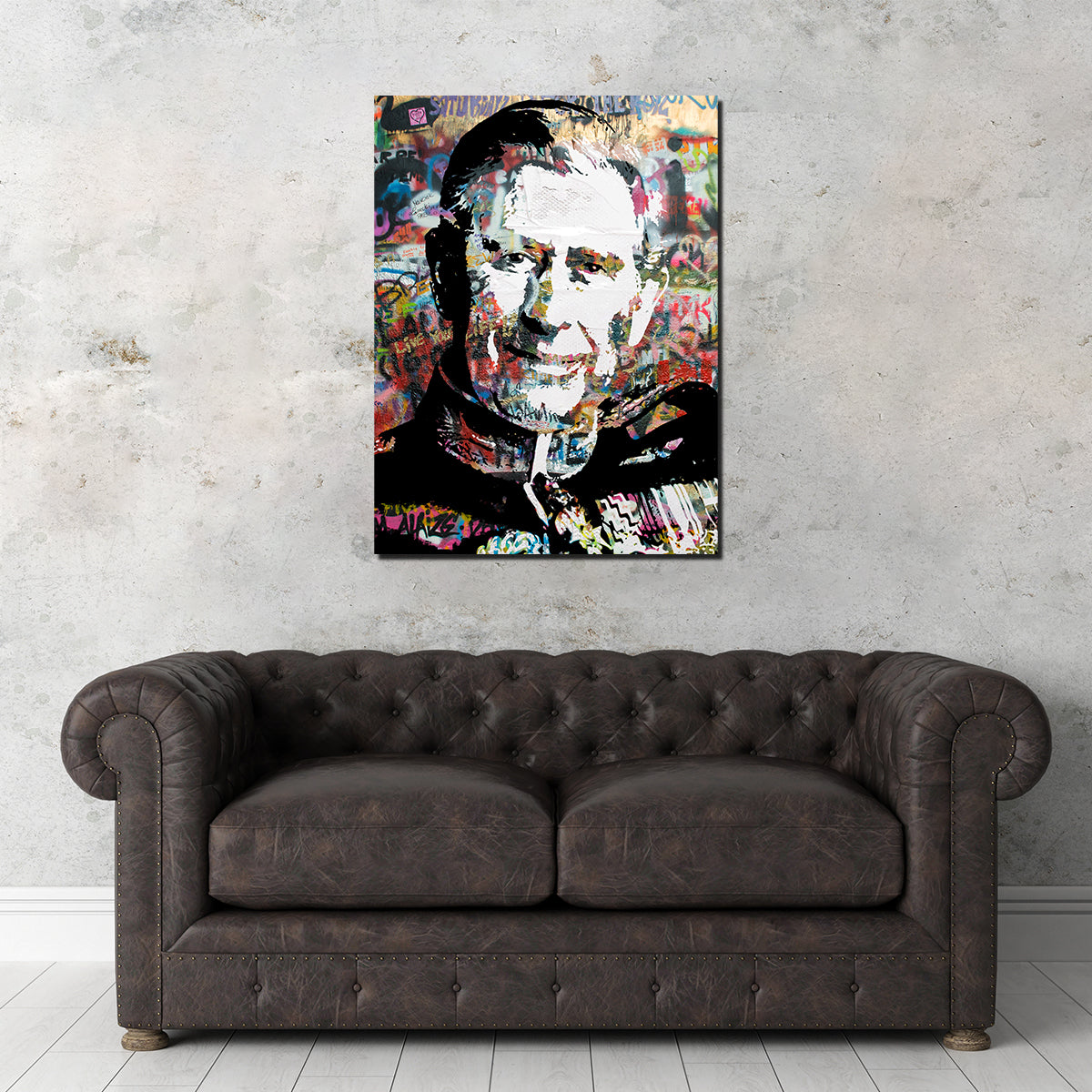 King Charles Graffiti Wall Art
