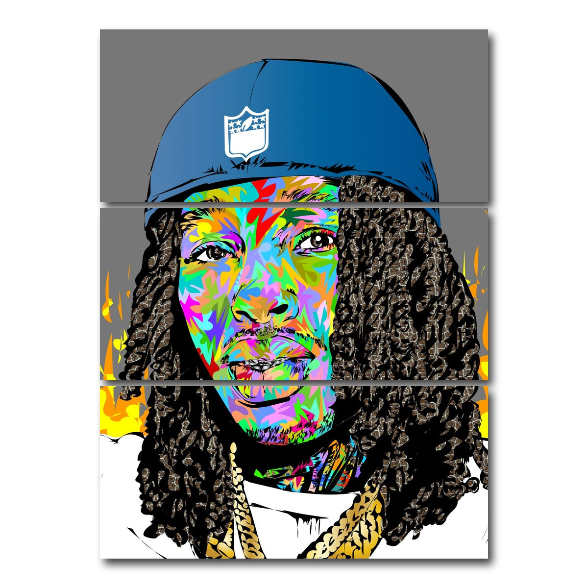 AUTO-MOCKUP WHITE | king von color | 3 Piece | Gallery Wrap Canvas | group=8x18_stacked