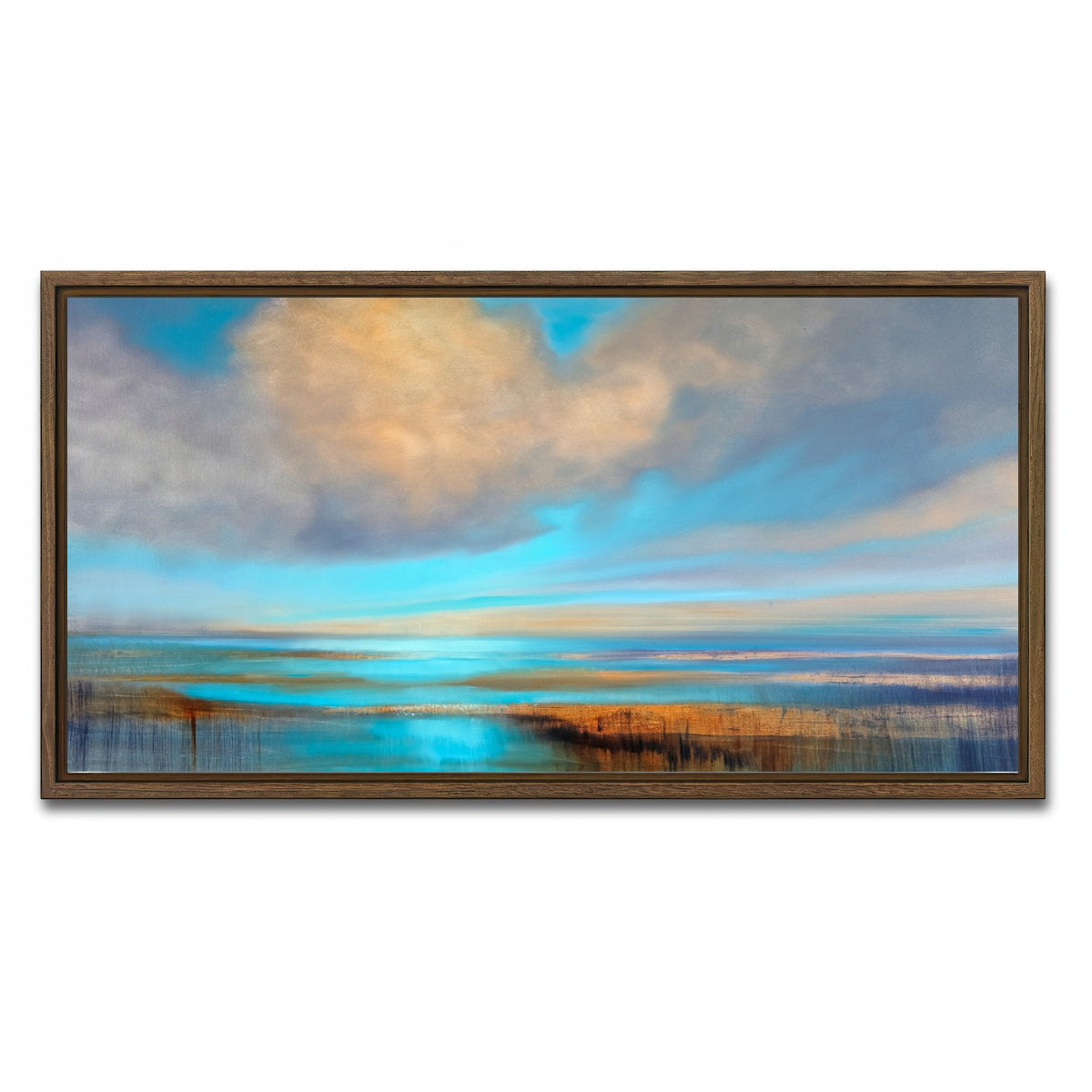 AUTO-MOCKUP WHITE | kleines glueck | 1 Piece | Walnut Framed Canvas | group=2x1