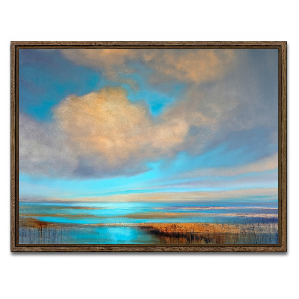 AUTO-MOCKUP WHITE | kleines glueck | 1 Piece | Walnut Framed Canvas | group=4x3