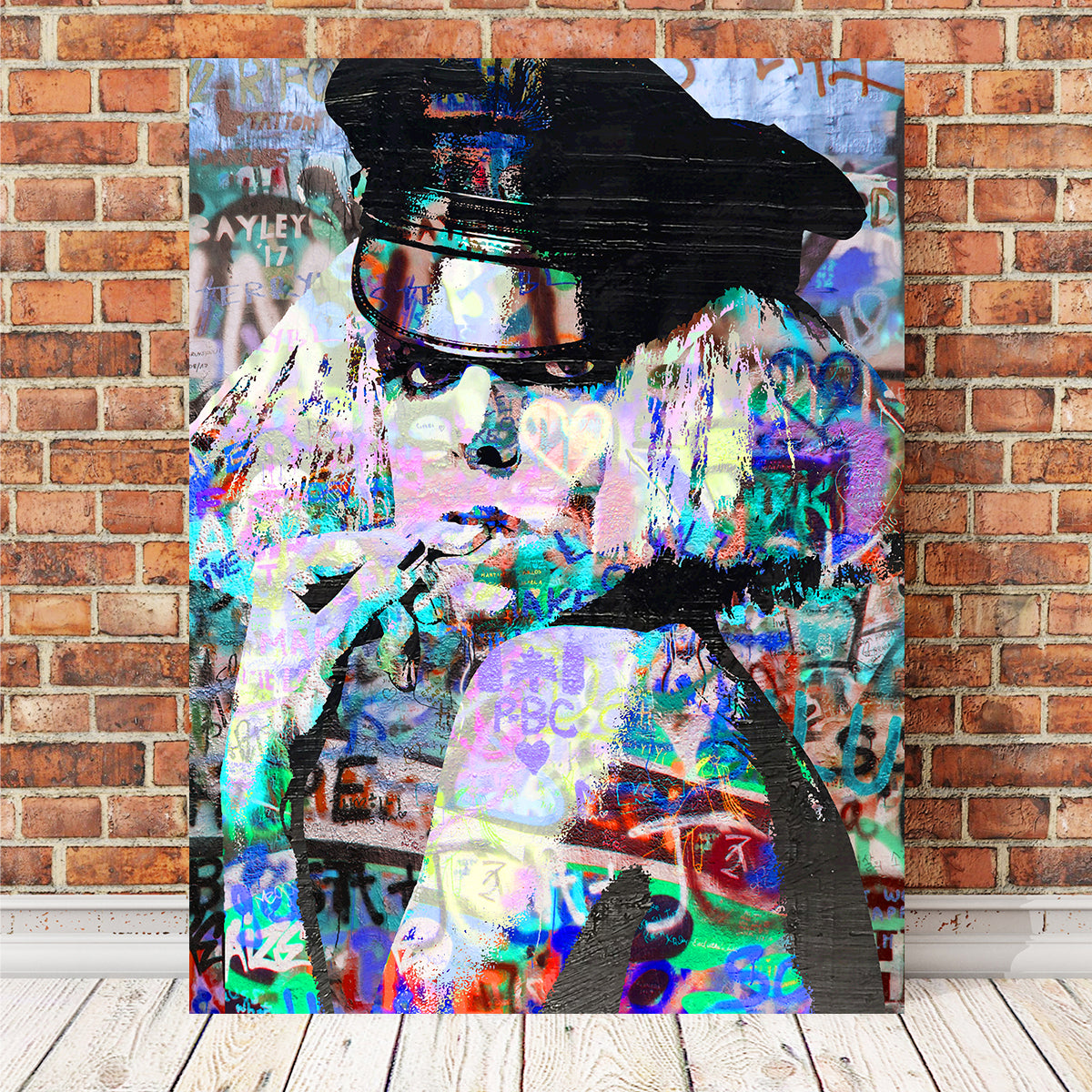 Lady Gaga Heavy Graffiti Wall Art