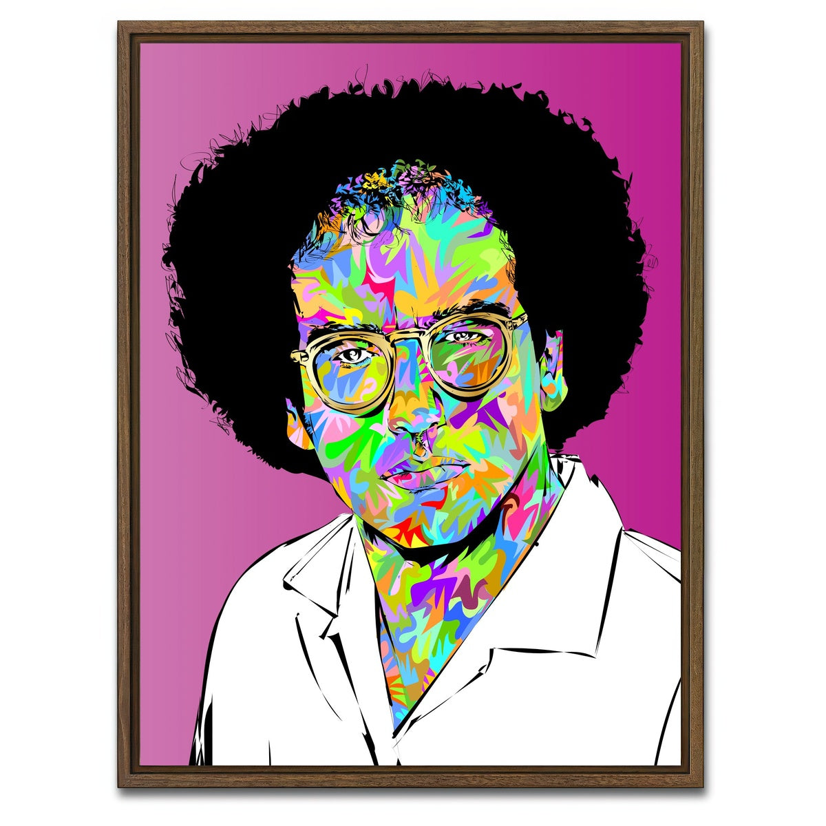 AUTO-MOCKUP WHITE | larry david | 1 Piece | Walnut Framed Canvas | group=3x4