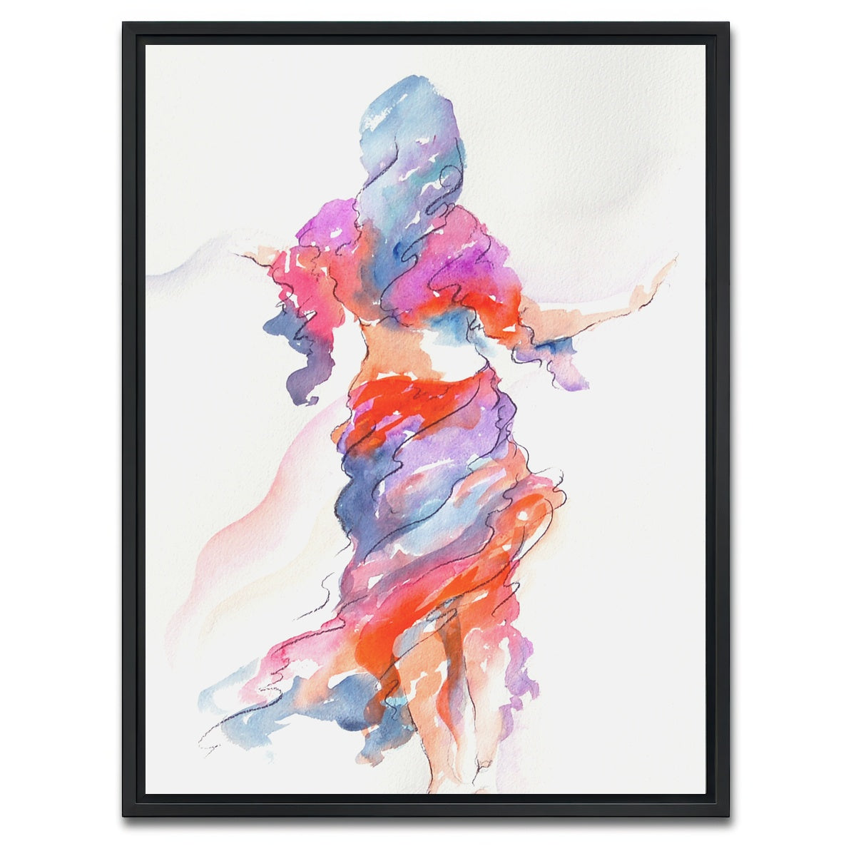 AUTO-MOCKUP WHITE | leisurely drift | 1 Piece | Black Framed Canvas | group=3x4