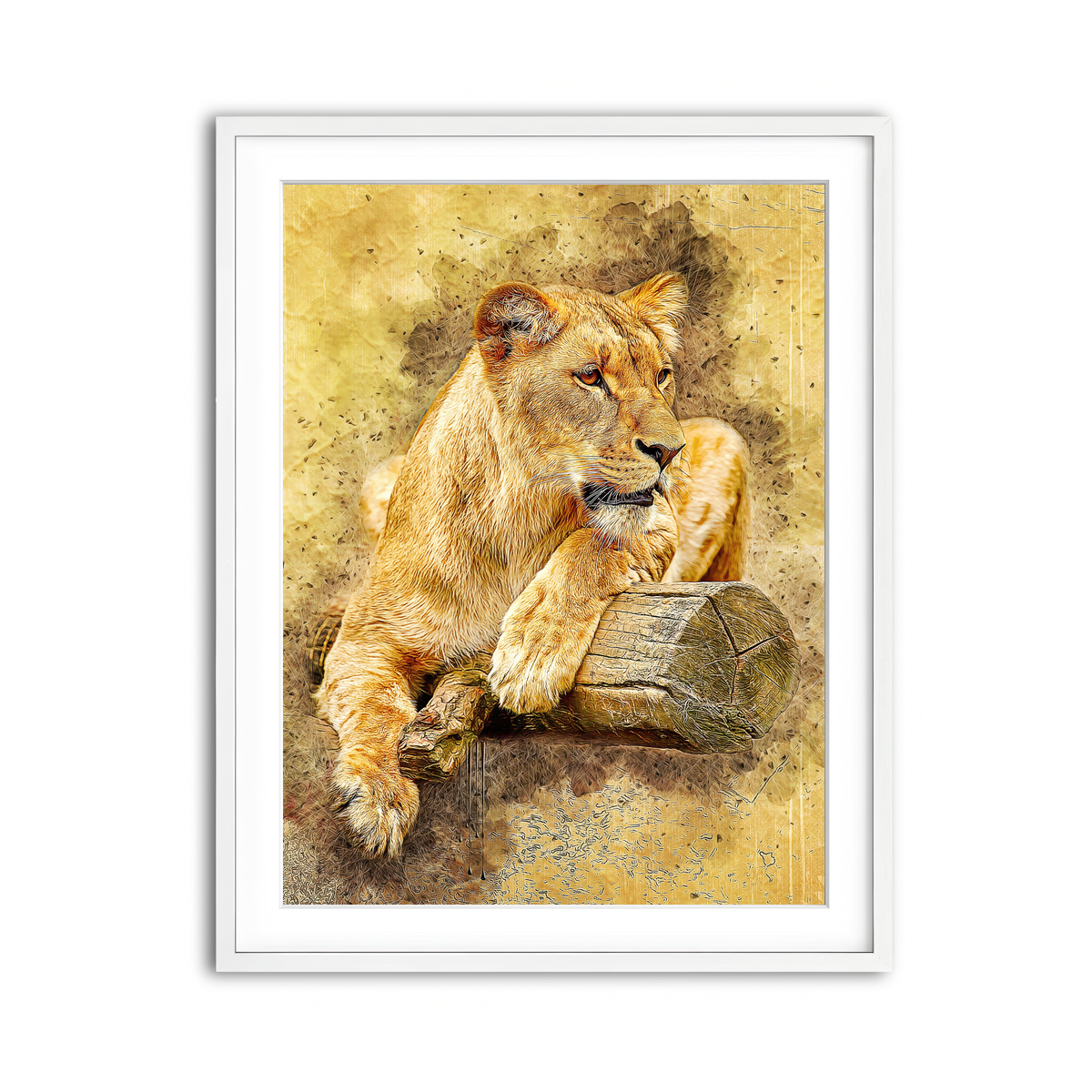 Framed Print 3x4 White