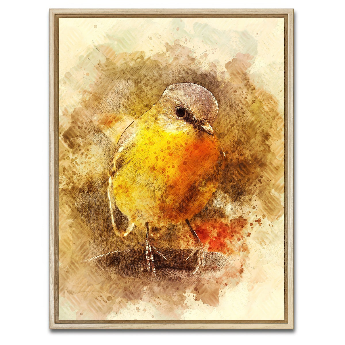 AUTO-MOCKUP WHITE | little bird | 1 Piece | Natural Framed Canvas | group=3x4
