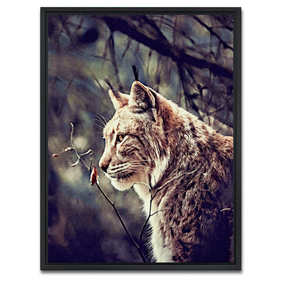 AUTO-MOCKUP WHITE | lynx | 1 Piece | Black Framed Canvas | group=3x4