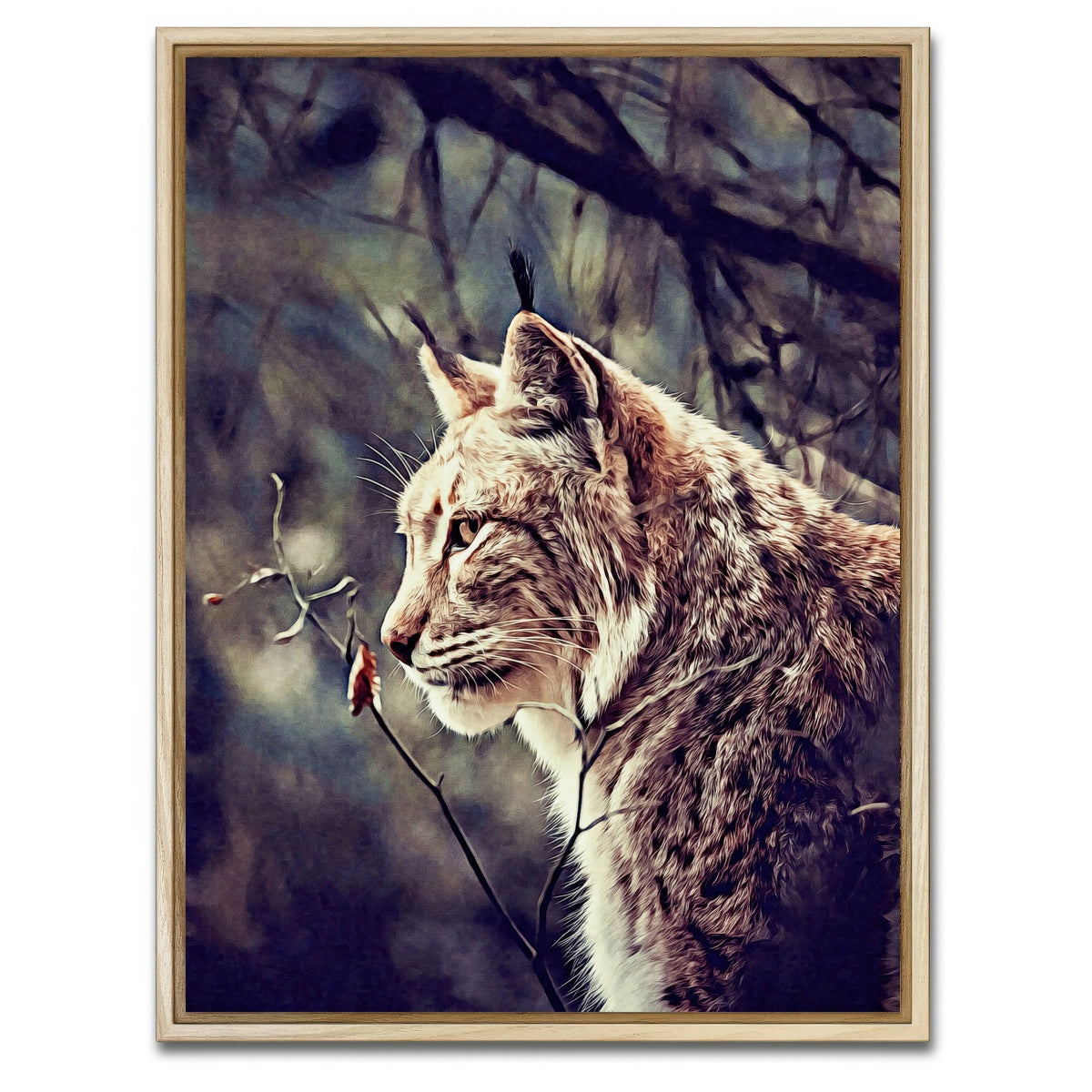 AUTO-MOCKUP WHITE | lynx | 1 Piece | Natural Framed Canvas | group=3x4