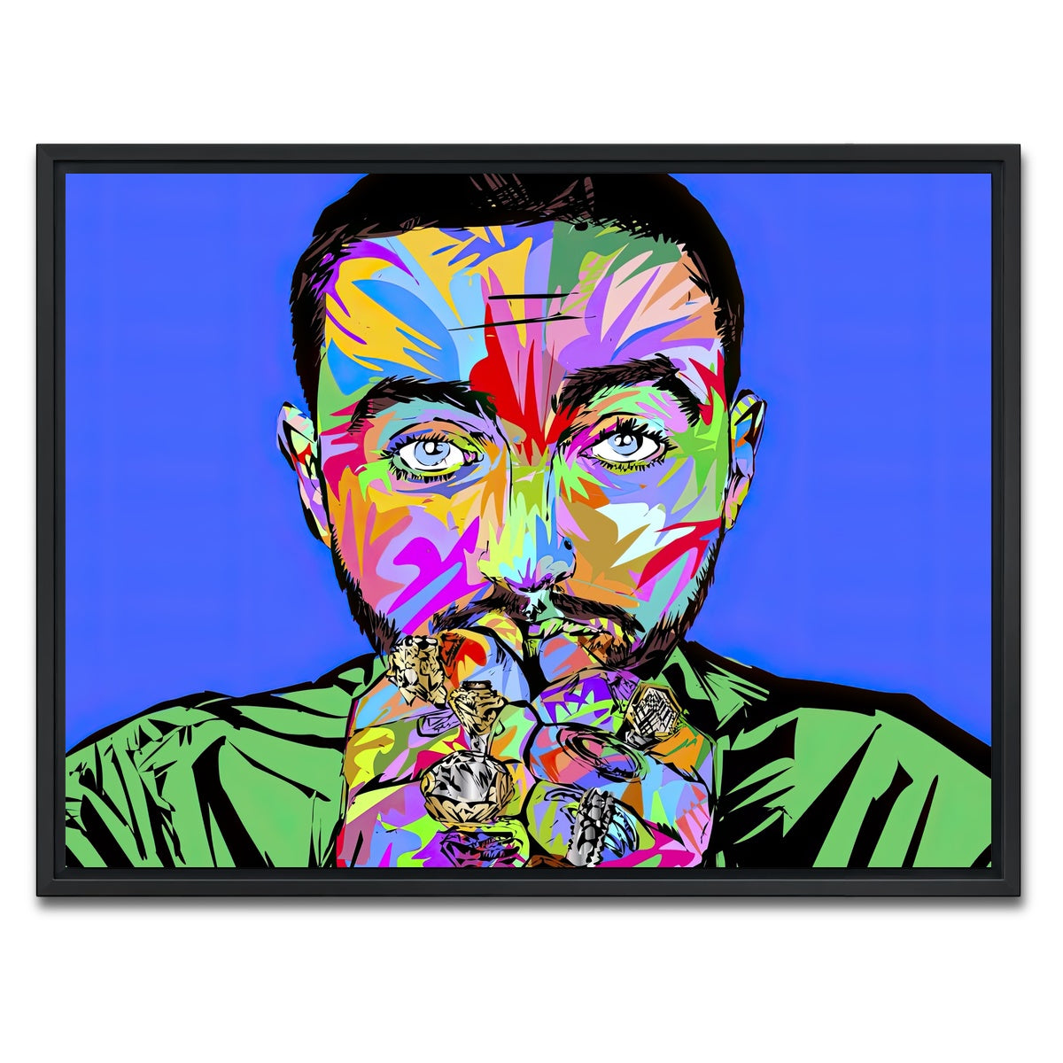 AUTO-MOCKUP WHITE | macmiller blue | 1 Piece | Black Framed Canvas | group=4x3