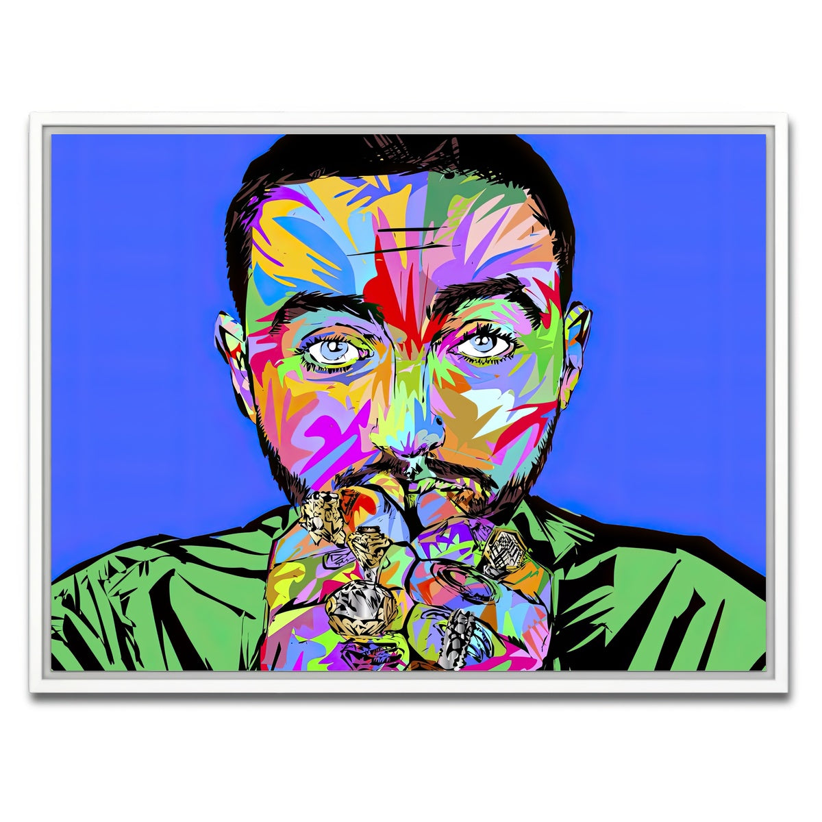 AUTO-MOCKUP WHITE | macmiller blue | 1 Piece | White Framed Canvas | group=4x3