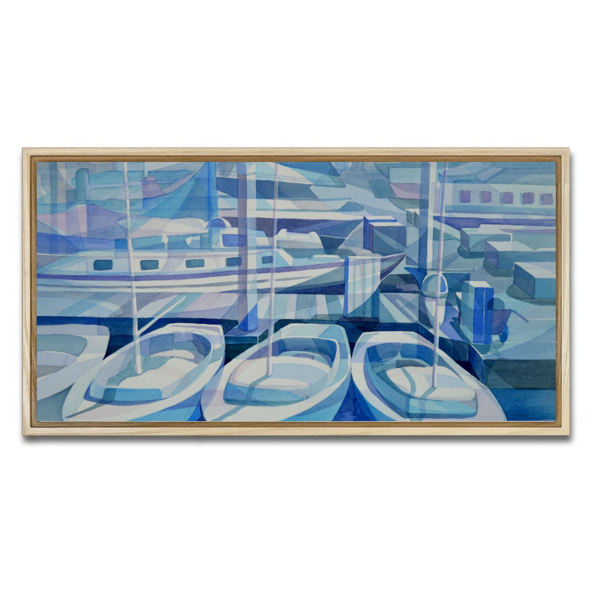 AUTO-MOCKUP WHITE | marina in blue | 1 Piece | Natural Framed Canvas | group=2x1