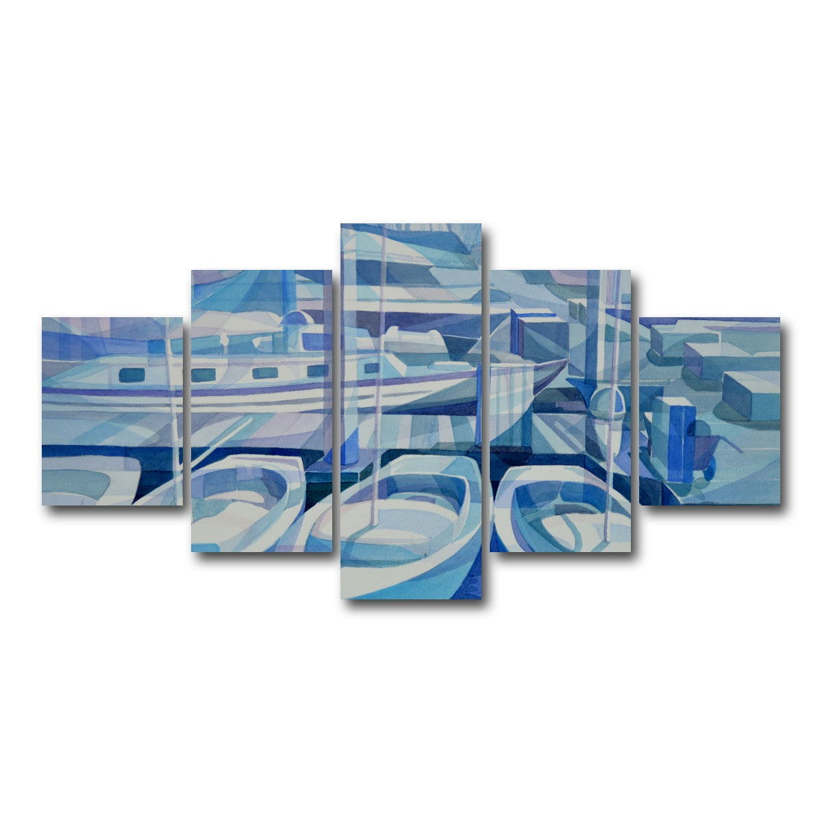 AUTO-MOCKUP WHITE | marina in blue | 5 Piece | Gallery Wrap Canvas | group=5_short