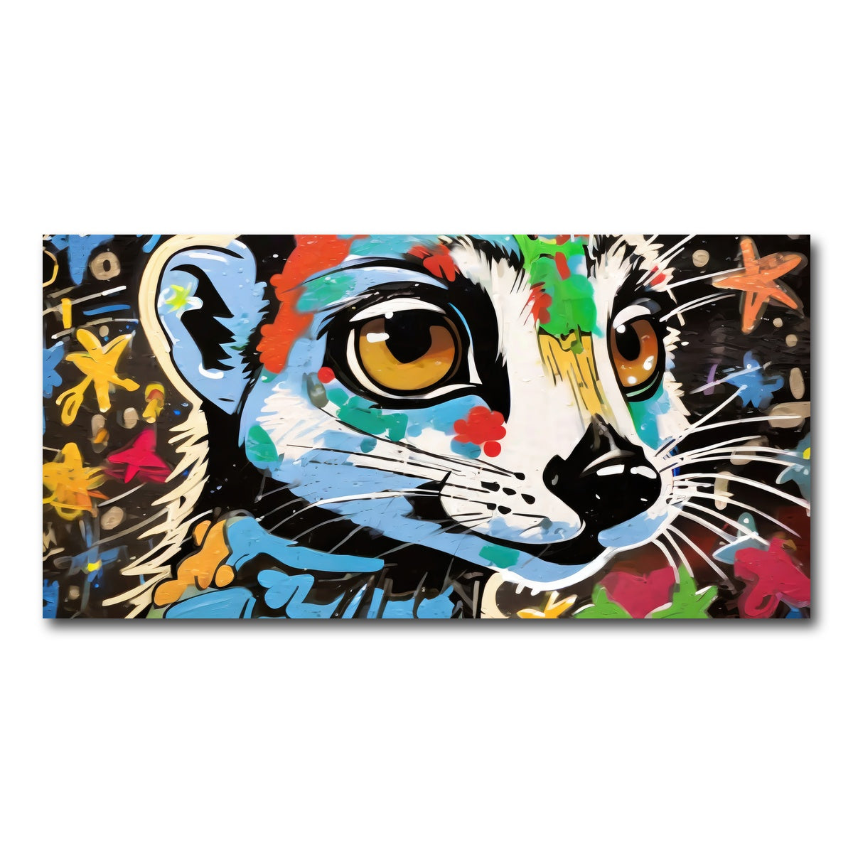 AUTO-MOCKUP WHITE | meerkat graffiti | 1 Piece | Gallery Wrap Canvas | group=2x1