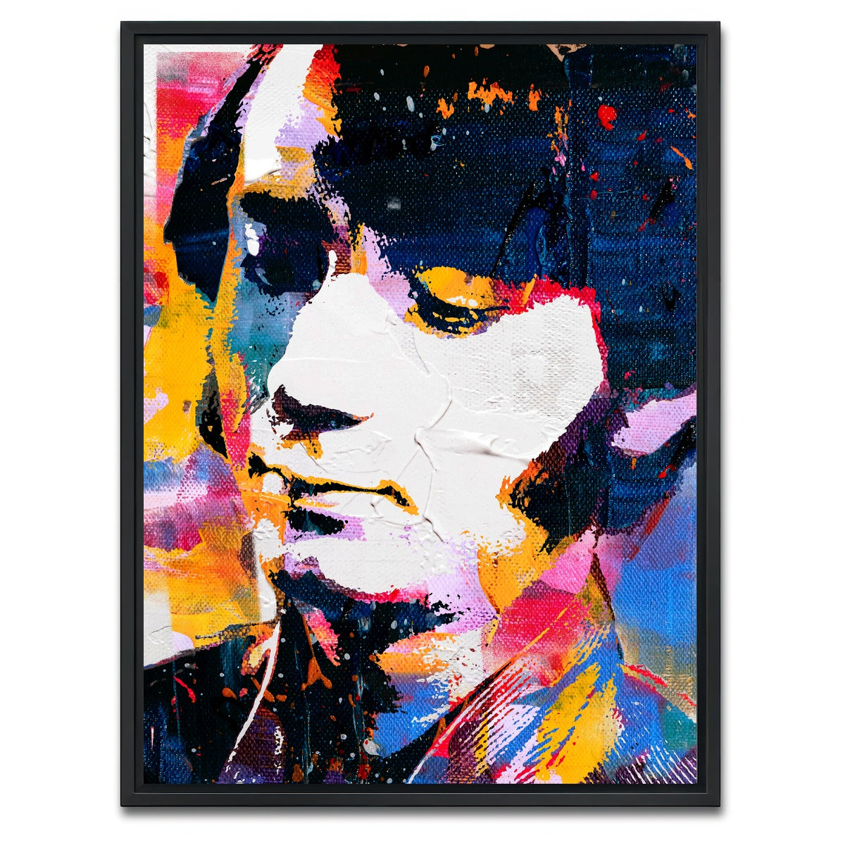 AUTO-MOCKUP WHITE | mike nesmith | 1 Piece | Black Framed Canvas | group=3x4
