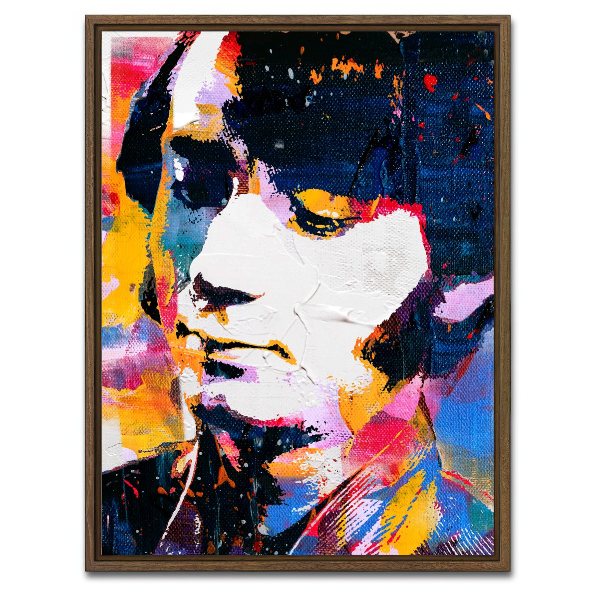 AUTO-MOCKUP WHITE | mike nesmith | 1 Piece | Walnut Framed Canvas | group=3x4