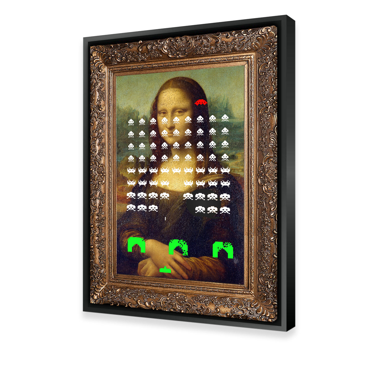 Monalisa Space Invaders Wall Art