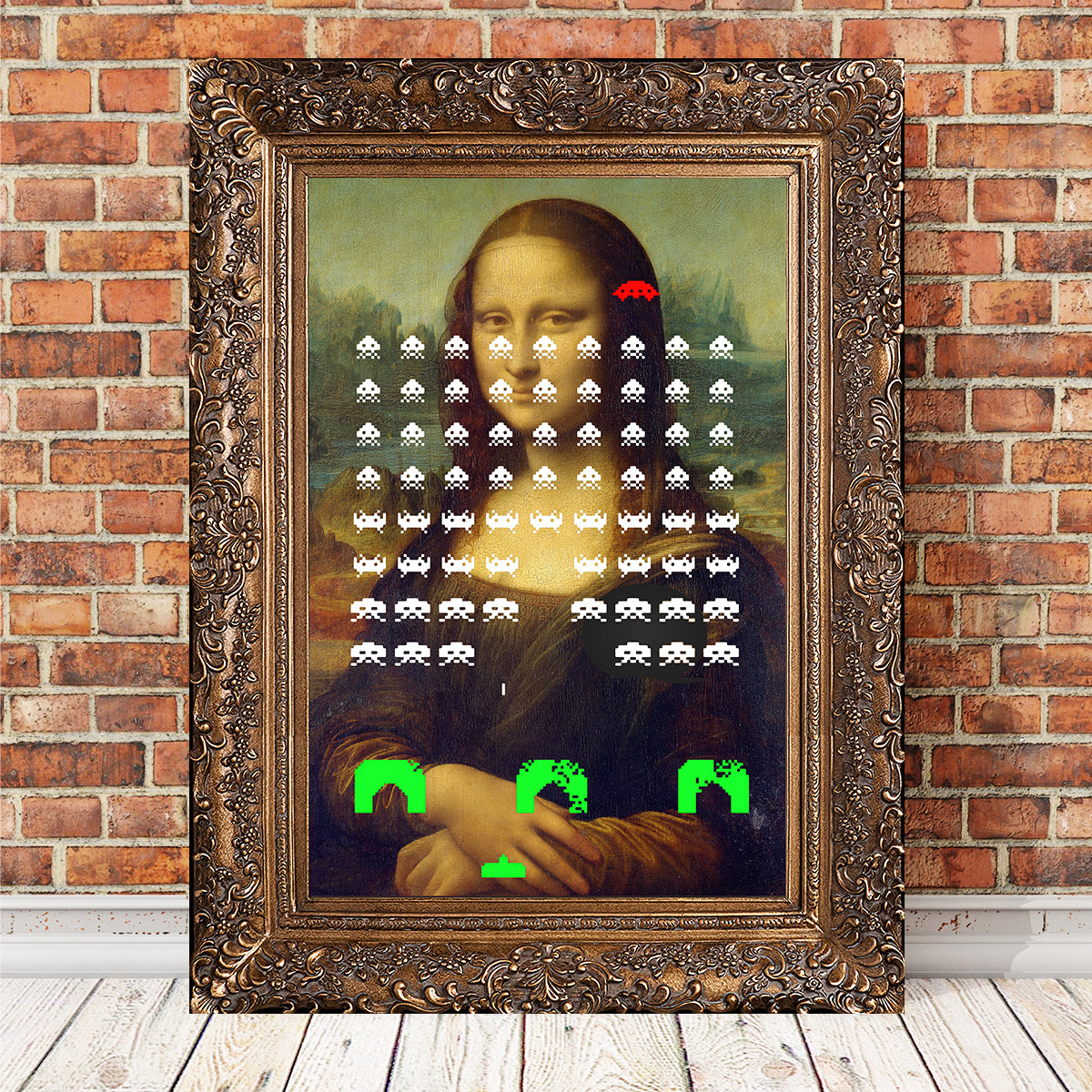 Monalisa Space Invaders Wall Art