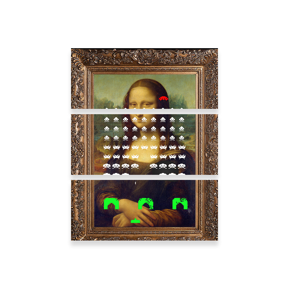 Monalisa Space Invaders Wall Art