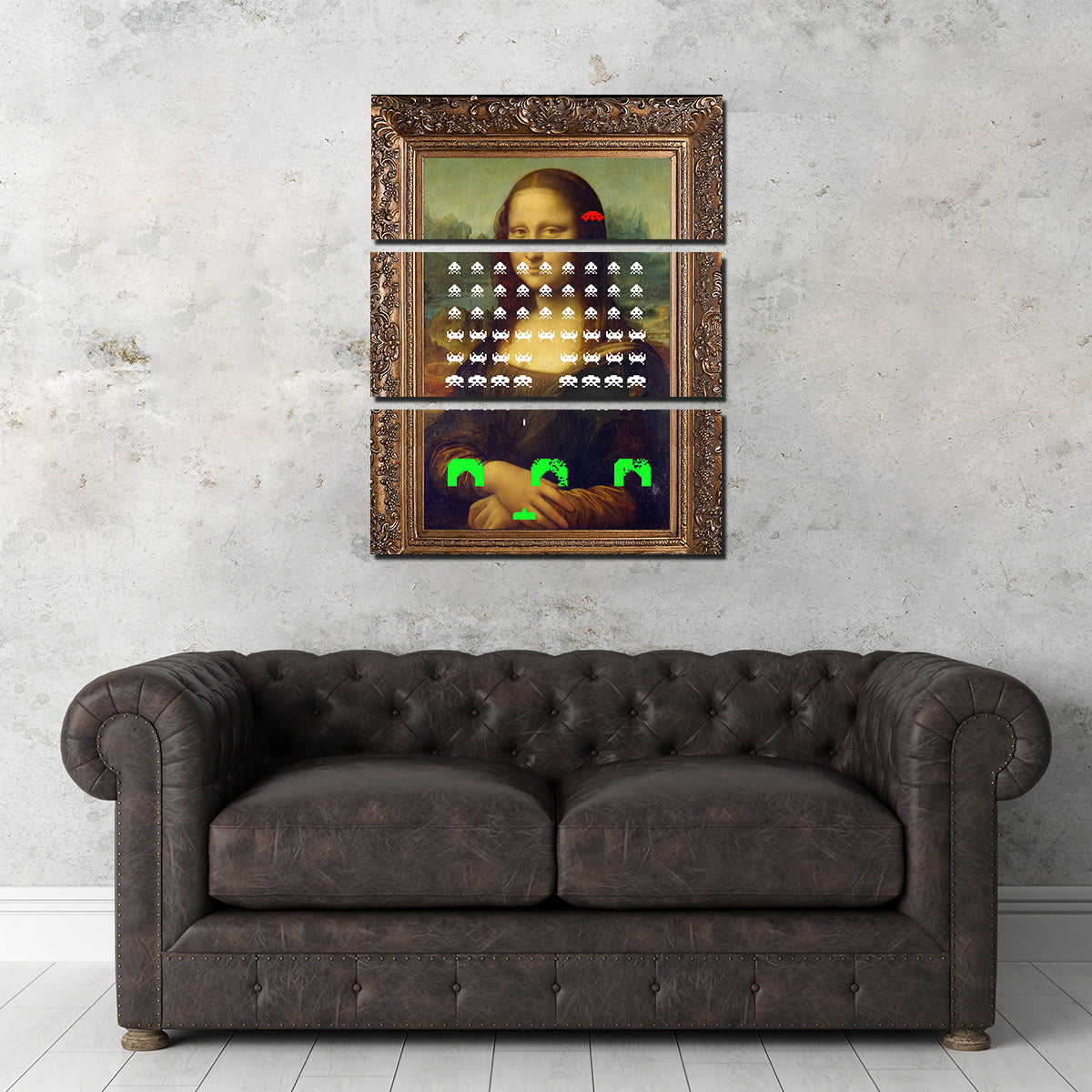Monalisa Space Invaders Wall Art