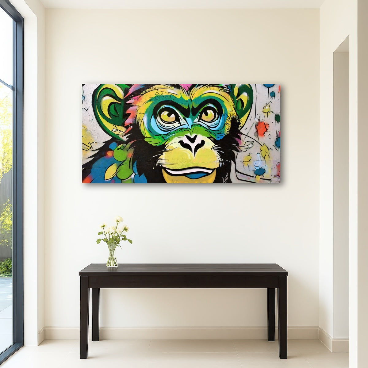 AUTO-MOCKUP ROOM | monkey graffiti