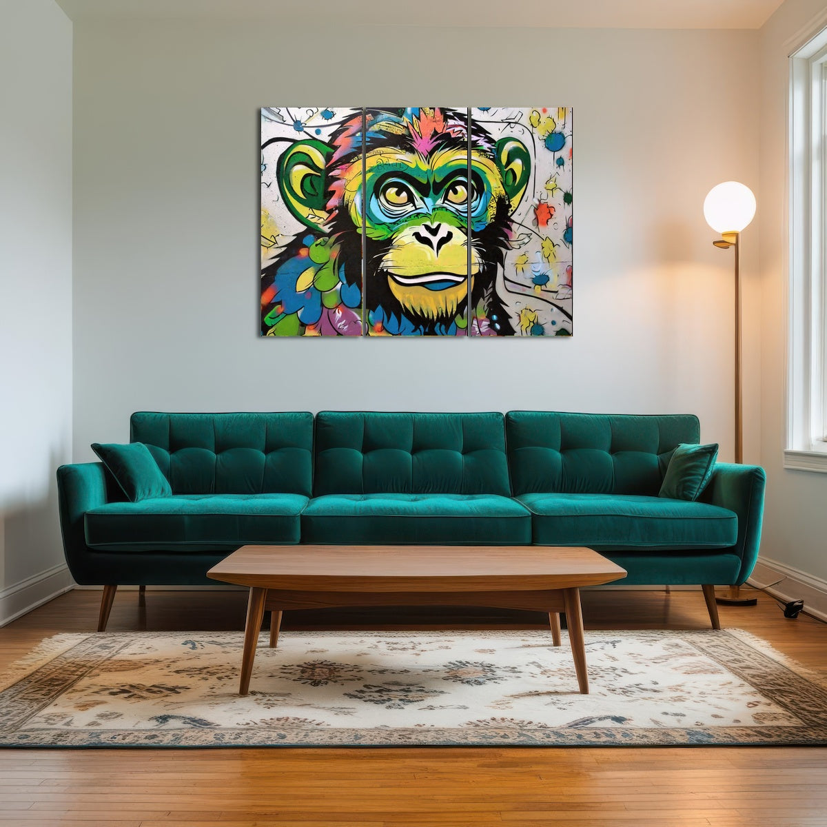 AUTO-MOCKUP ROOM | monkey graffiti