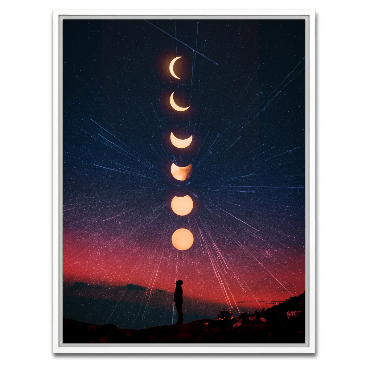 AUTO-MOCKUP WHITE | moon phase | 1 Piece | White Framed Canvas | group=3x4