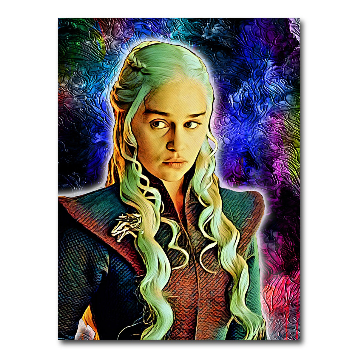 AUTO-MOCKUP WHITE | mother of dragons wall art | 1 Piece | Gallery Wrapped | group=3x4